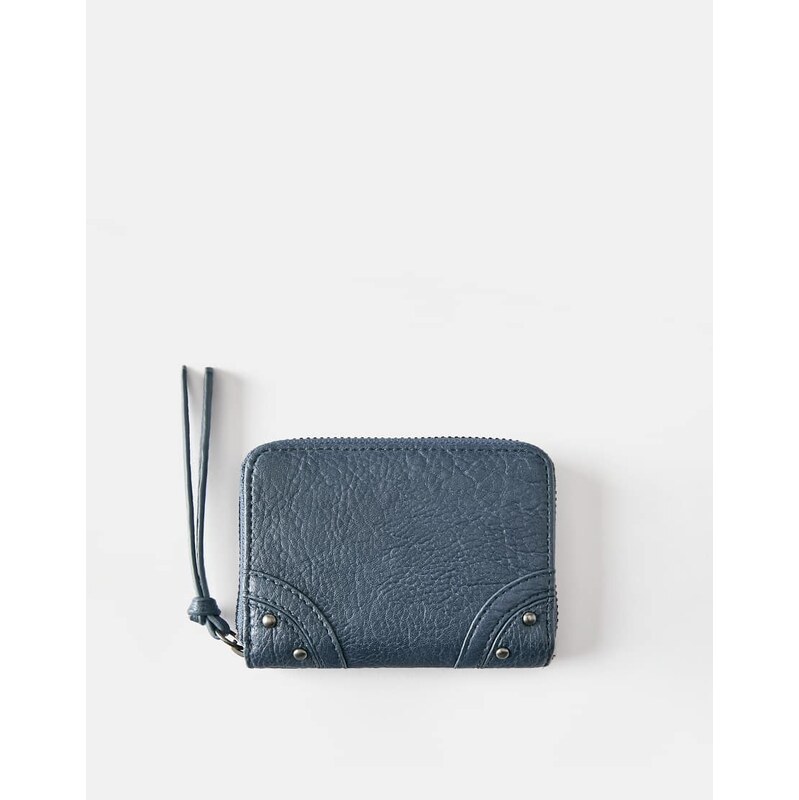 Pull&Bear Studded wallet in blue