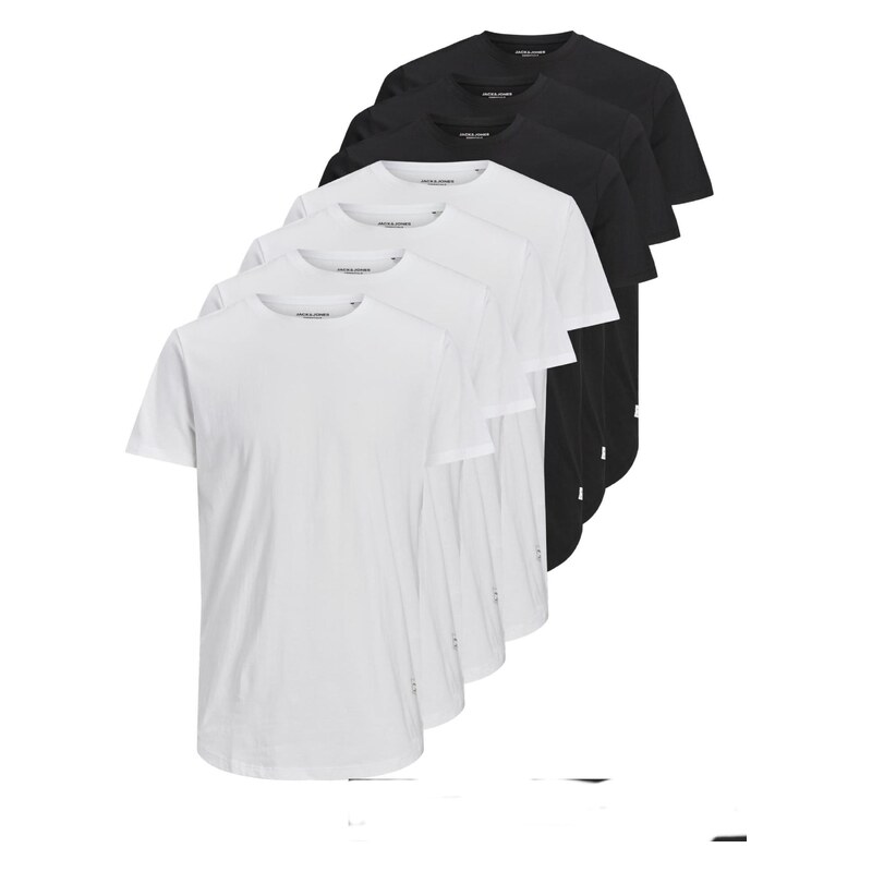 JACK & JONES Tričko JJENoa černá / bílá