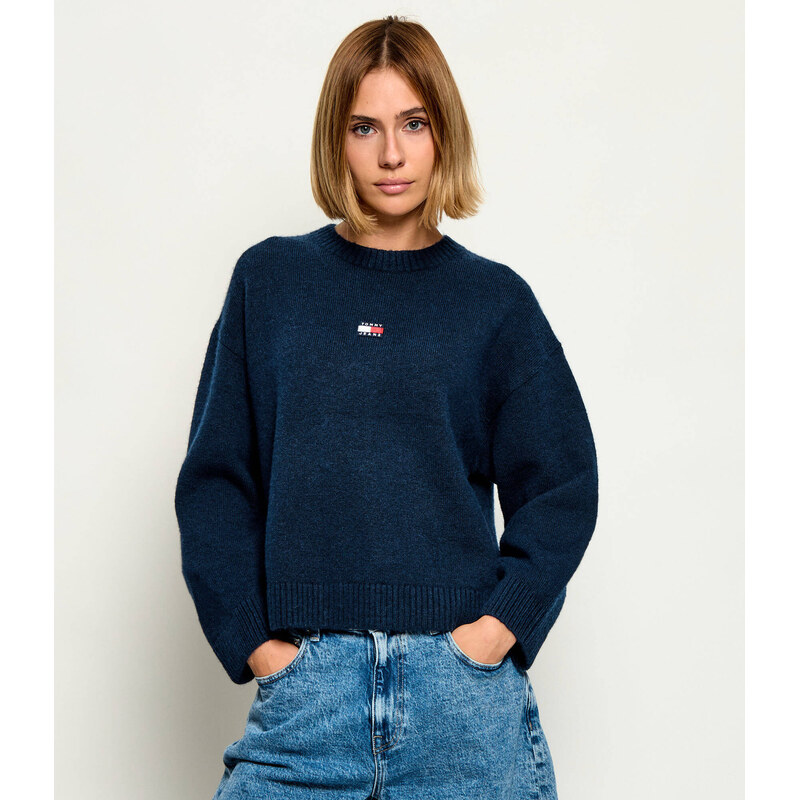 Tommy Jeans Svetr | regular fit | s příměsí vlny