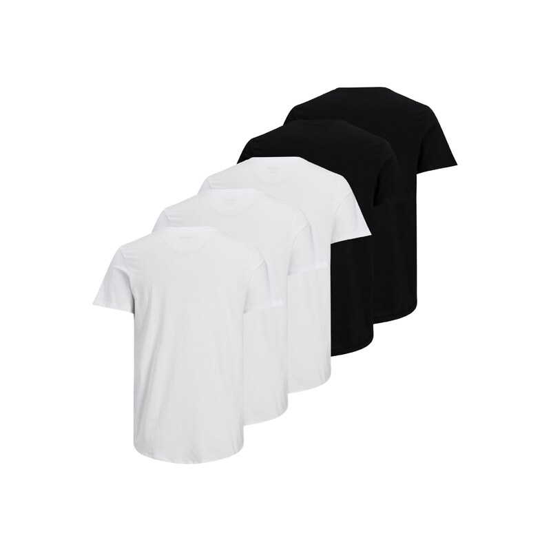 JACK & JONES Tričko JJENoa černá / bílá