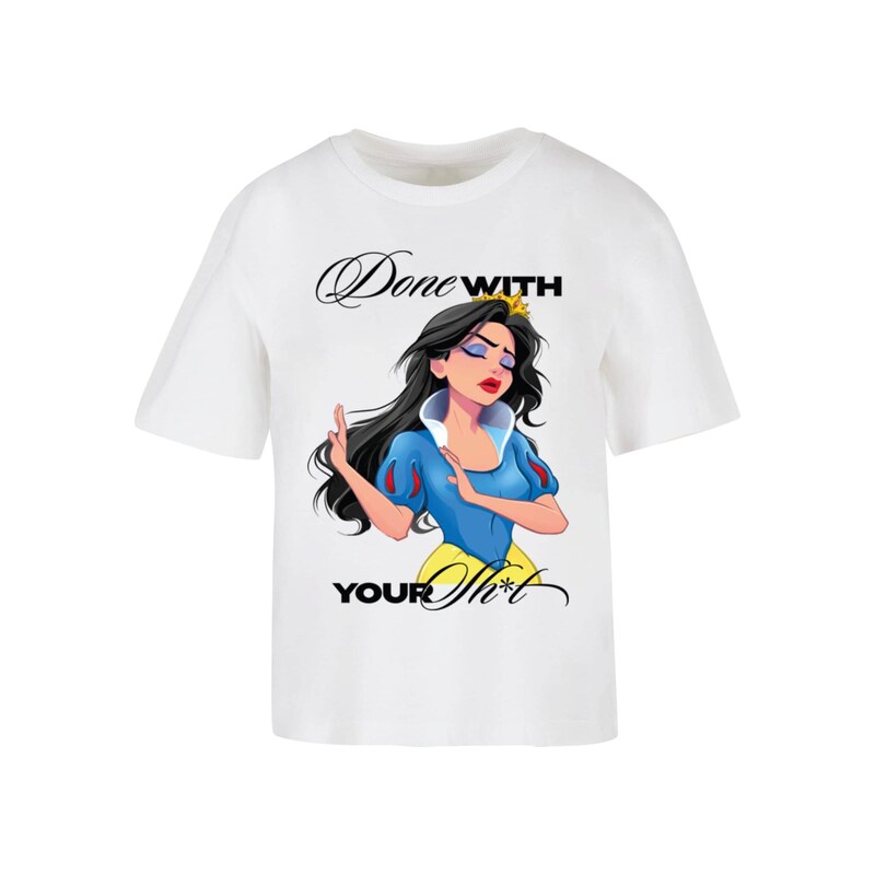 Miss Tee Tričko Done With Your Sh*it bílá