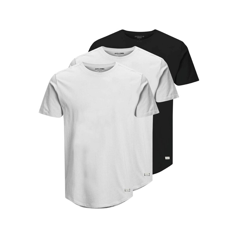 JACK & JONES Tričko JJENoa černá / bílá