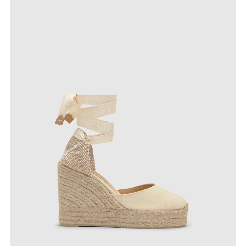 Castañer Espadrilky Carina slonová kost / světle béžová
