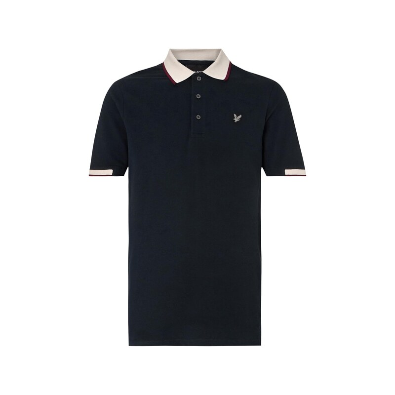 Lyle & Scott Tričko noční modrá / přírodní bílá