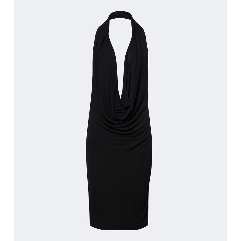 Gucci Draped halterneck crêpe jersey minidress