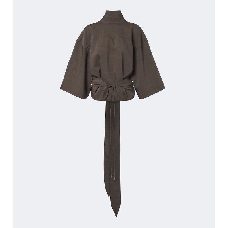 Jacquemus Havana tie-detail wool top