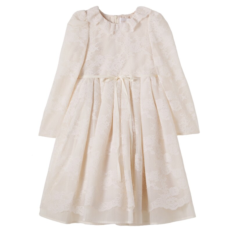 Petite Amalie Bow-detail lace and organza dress