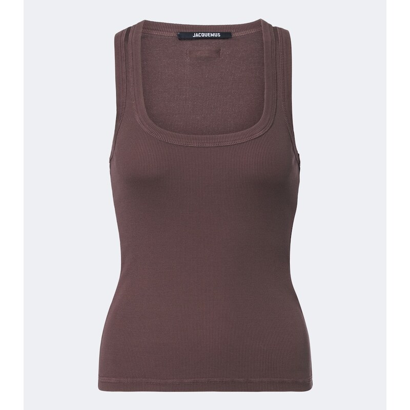 Jacquemus Grosgrain cotton jersey tank top