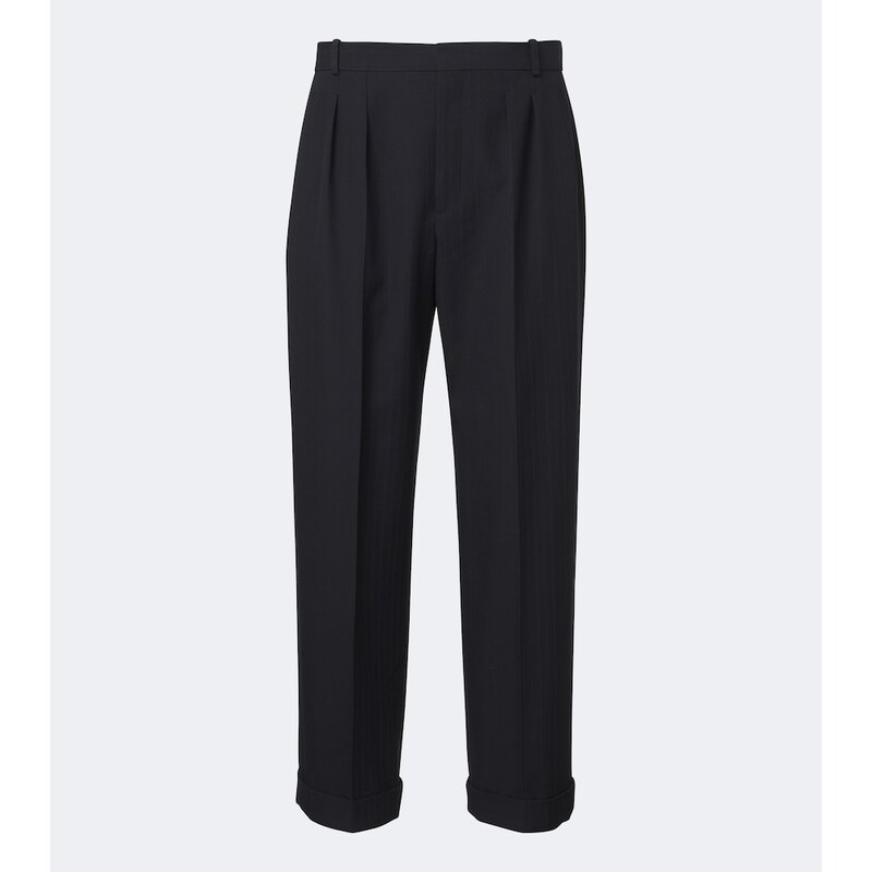 The Row Tavel pleated wool and cashmere straight pants
