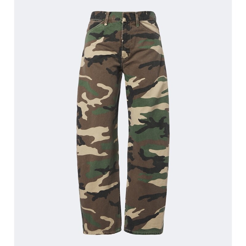 Nili Lotan Tribeca camouflage barrel-leg jeans