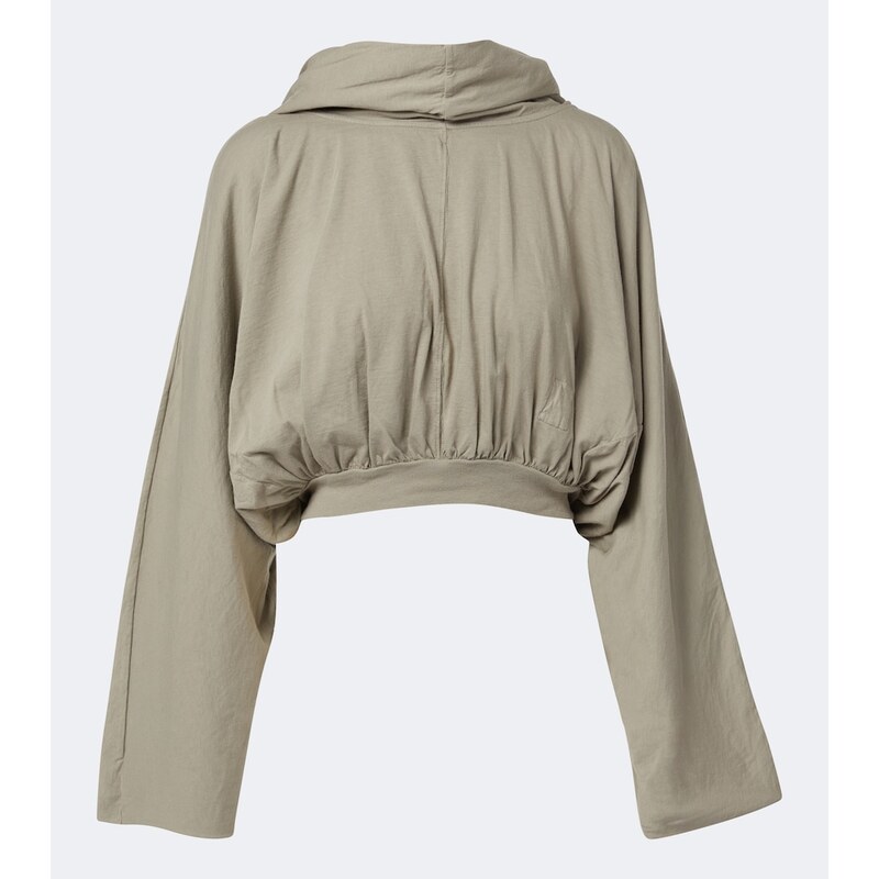 Rick Owens DRKSHDW cropped cotton jersey hoodie
