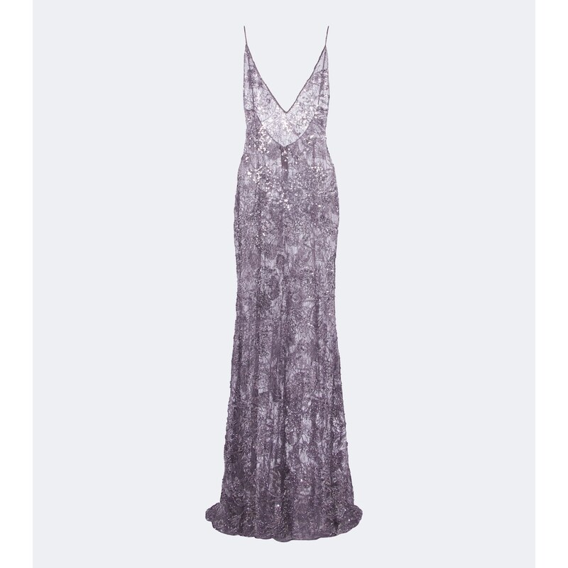 The New Arrivals Ilkyaz Ozel Claudie sequined lace gown