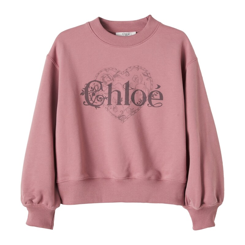 Chloé Kids Logo printed cotton jersey sweatshirt