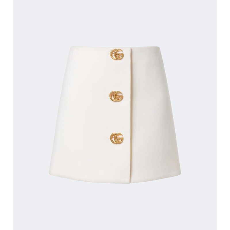Gucci Double G wool crêpe miniskirt