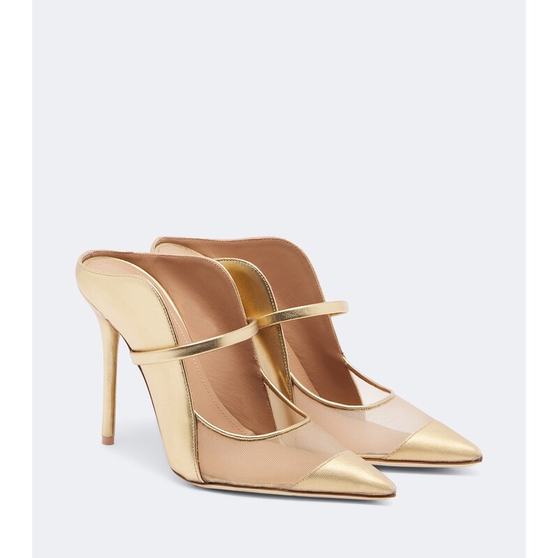 Malone Souliers Maureen leather and mesh mules
