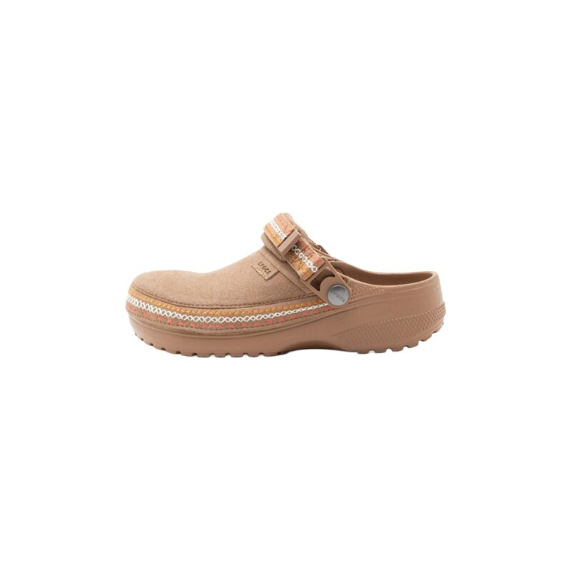 Crocs Pantofle brokátová / pastelově oranžová / bílá