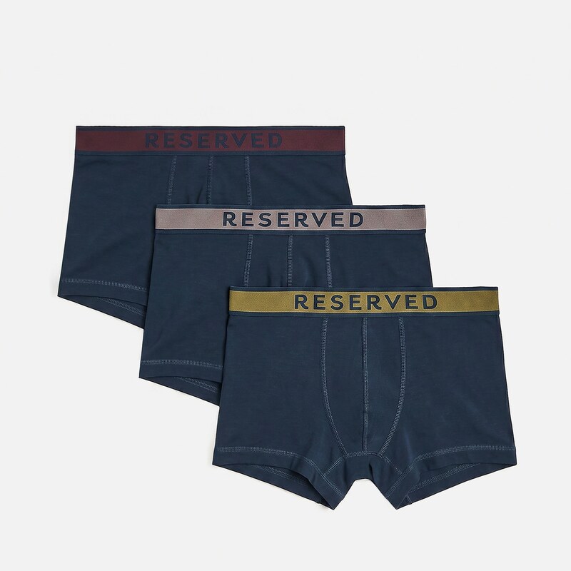Reserved - Boxerky Classic z lyocellu, 3 ks - tmavomodrá