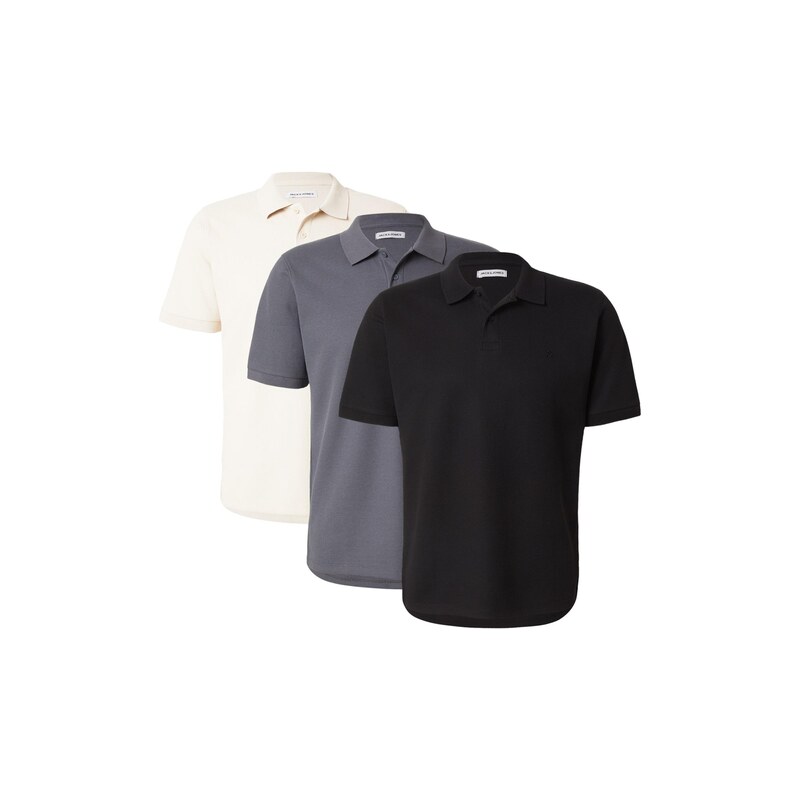 JACK & JONES Tričko JJEAUSTIN nažloutlá / tmavě šedá / černá