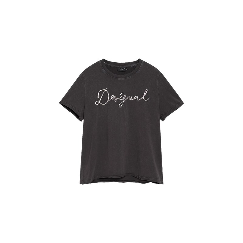 Desigual Tričko černá / bílá