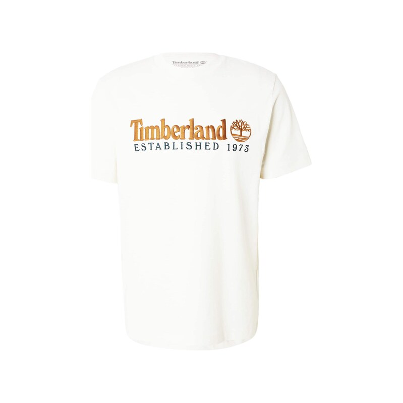 TIMBERLAND Tričko ESTABLISHED 1973 marine modrá / tmavě oranžová
