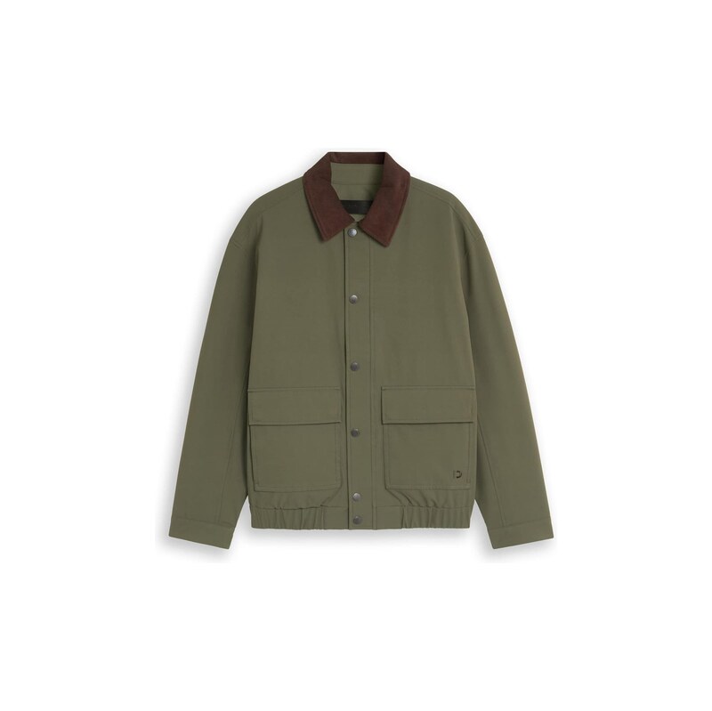TOM TAILOR DENIM Přechodná bunda hnědá / olivová