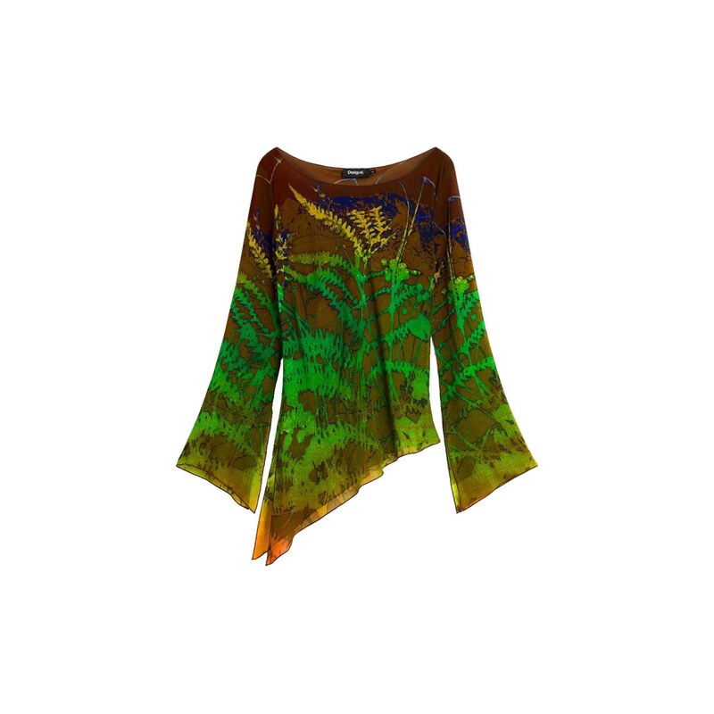 Desigual Tričko C. Lacroix zelená / mix barev