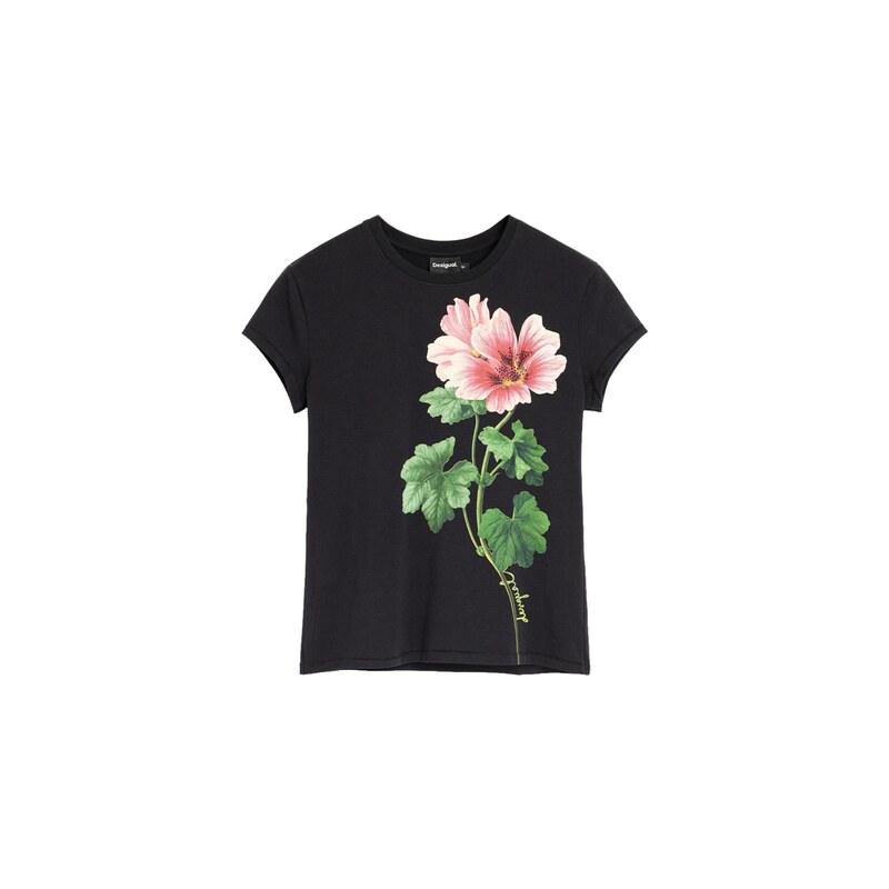 Desigual Tričko zelená / pink / černá