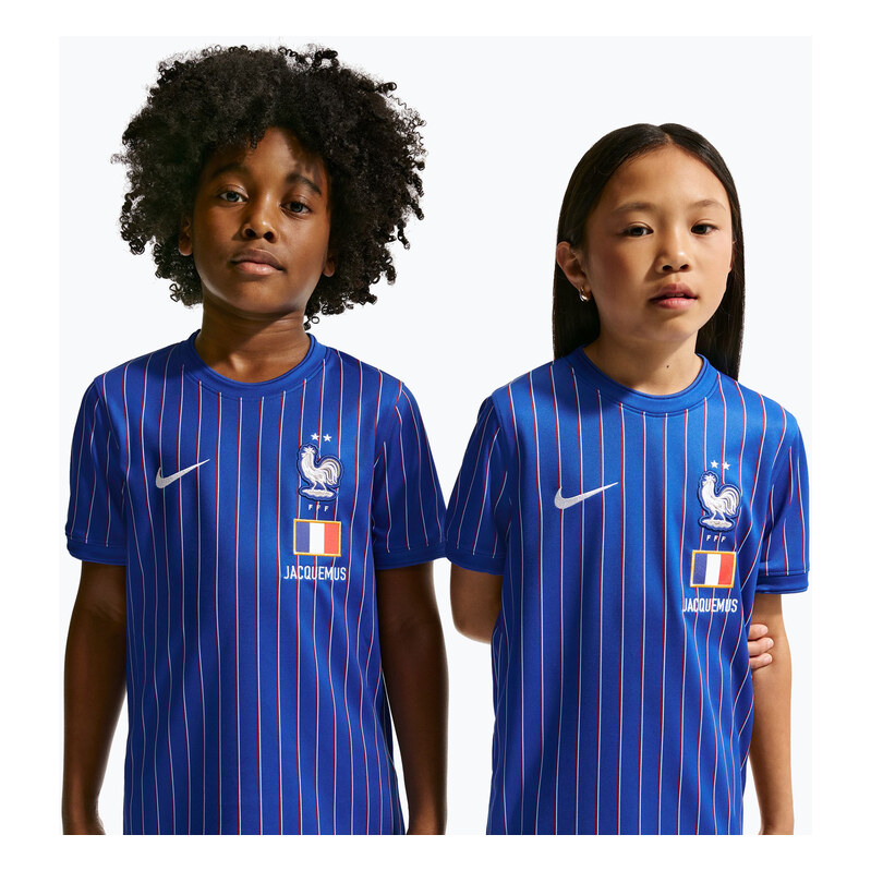 Dětské fotbalové tričko Nike France Pre-Match game royal