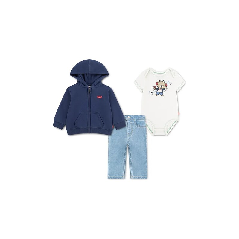 Levis teplákový set dětský s bavlnou FULL ZIP HOODIE SET