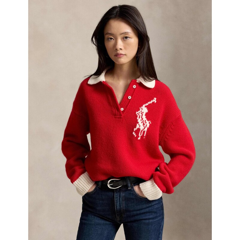 POLO RALPH LAUREN Vlněný svetr | Loose fit