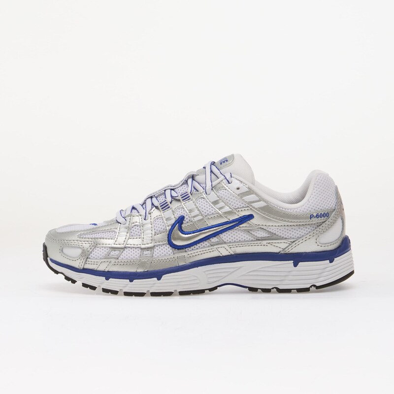Nike P-6000 White/ Metallic Silver-Old Royal-Black