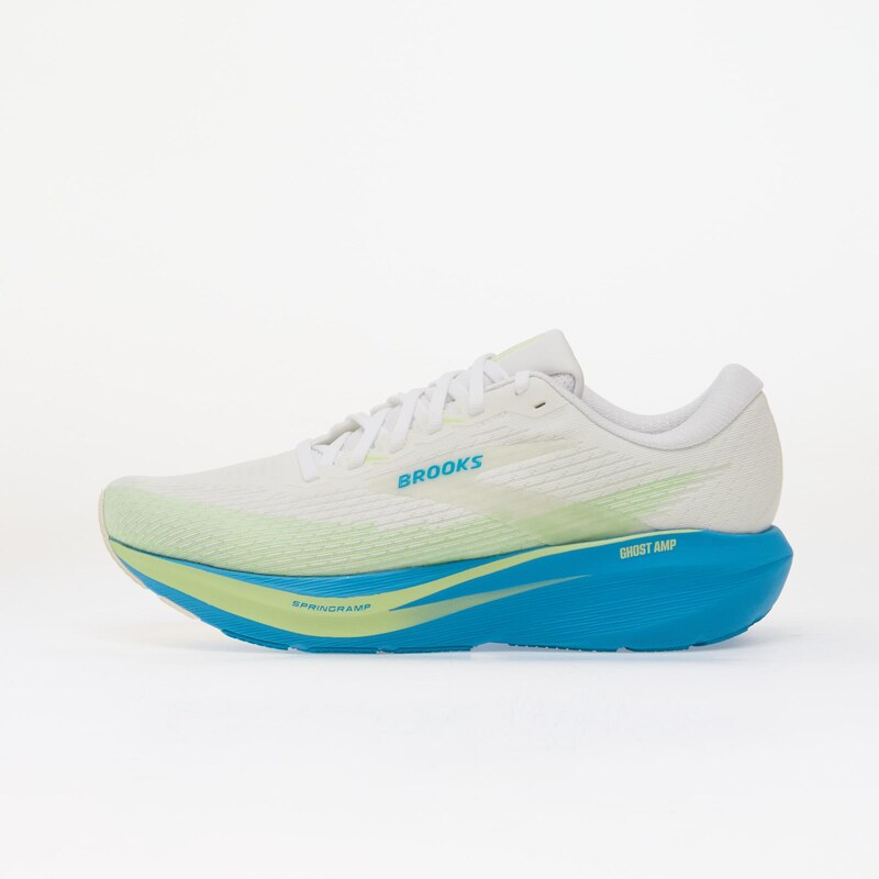 Brooks Ghost AMP White/ Blue/ Paradise Green 9.5