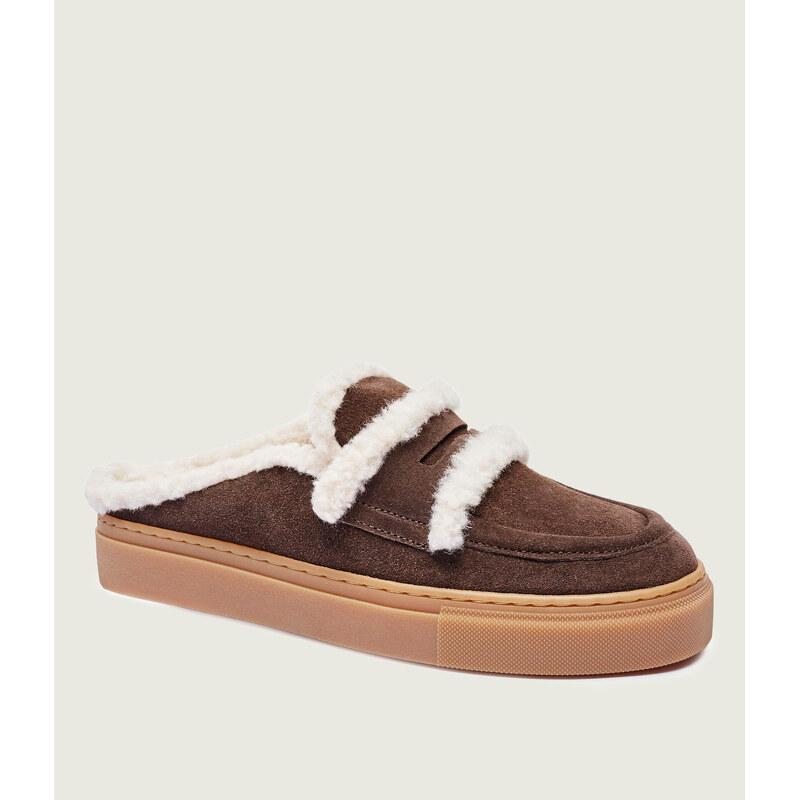 INUIKII Pantofle typu mules | shearling | semiš