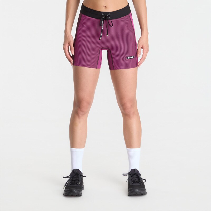 Šortky BANDIT Womens Striped Cadence 5 Compression Shorts