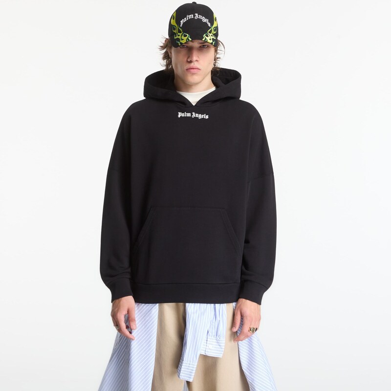 Mikina Palm Angels Classic Logo Over Hoodie Black/ Off White L