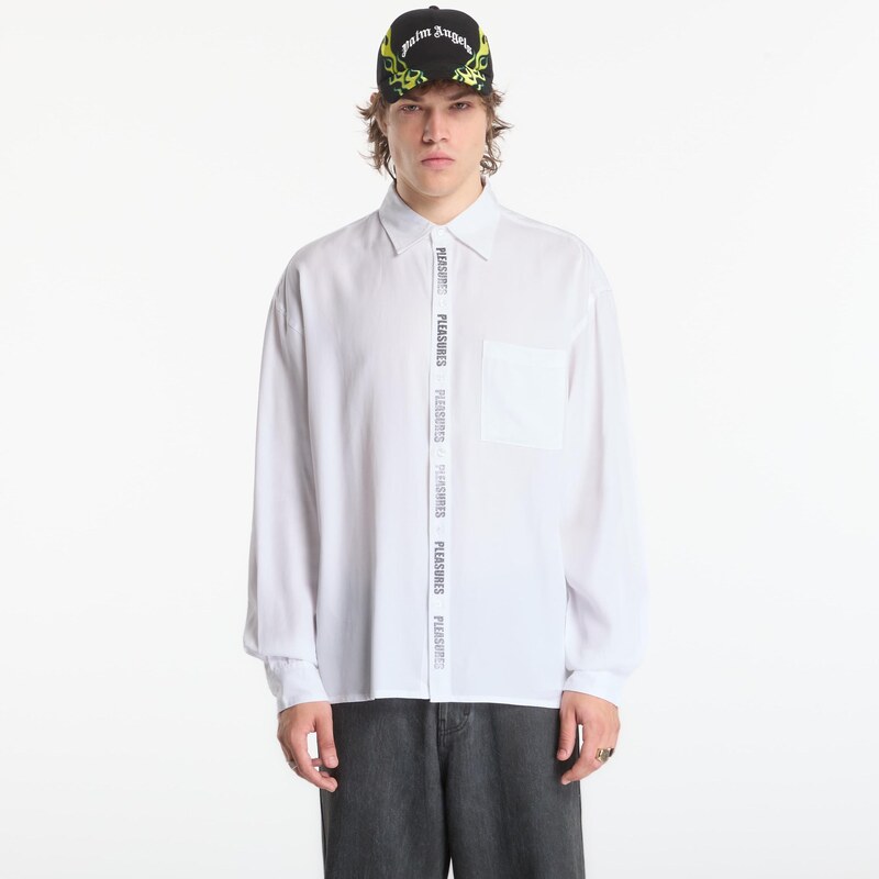 Košile PLEASURES Impact Button Up White S