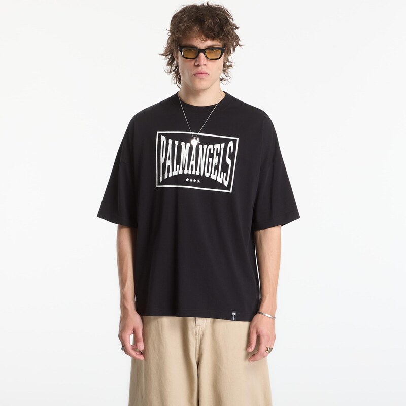 Tričko Palm Angels Vintage Box Logo Loose Tee Black/ Off White S