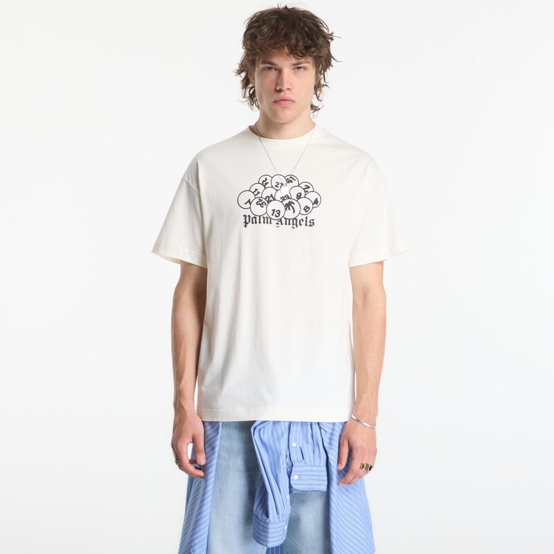 Tričko Palm Angels Pa Pool Regular Tee Off White/ Black S