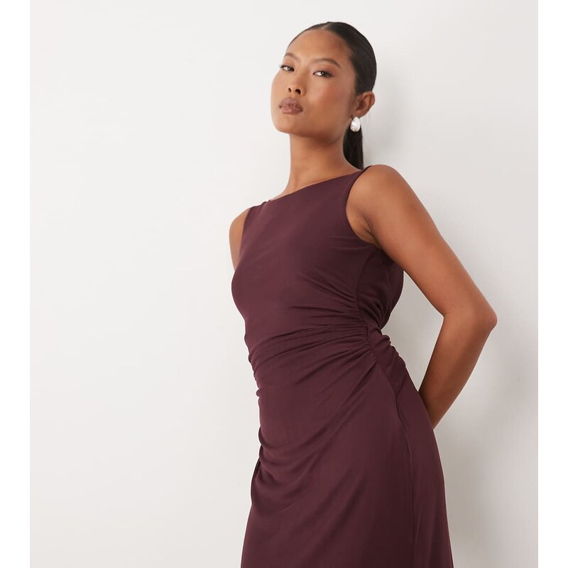 Nobodys Child Petite Margot mesh sleeveless midi dress in