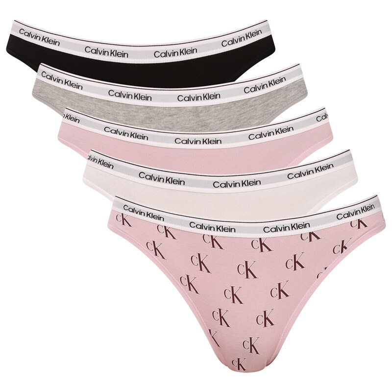 5PACK dámské kalhotky Calvin Klein vícebarevné (QD5208E-H0W)