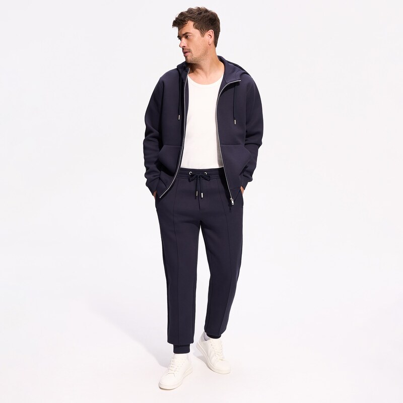 Reserved - MEN`S TROUSERS - tmavomodrá
