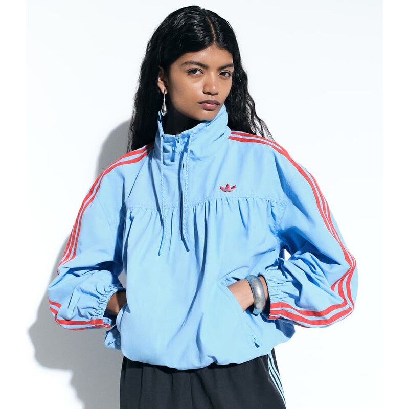 adidas Originals x ASOS overhead track jacket in blue