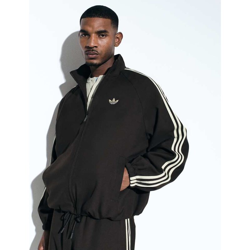 adidas Originals x ASOS tailored track jacket in brown