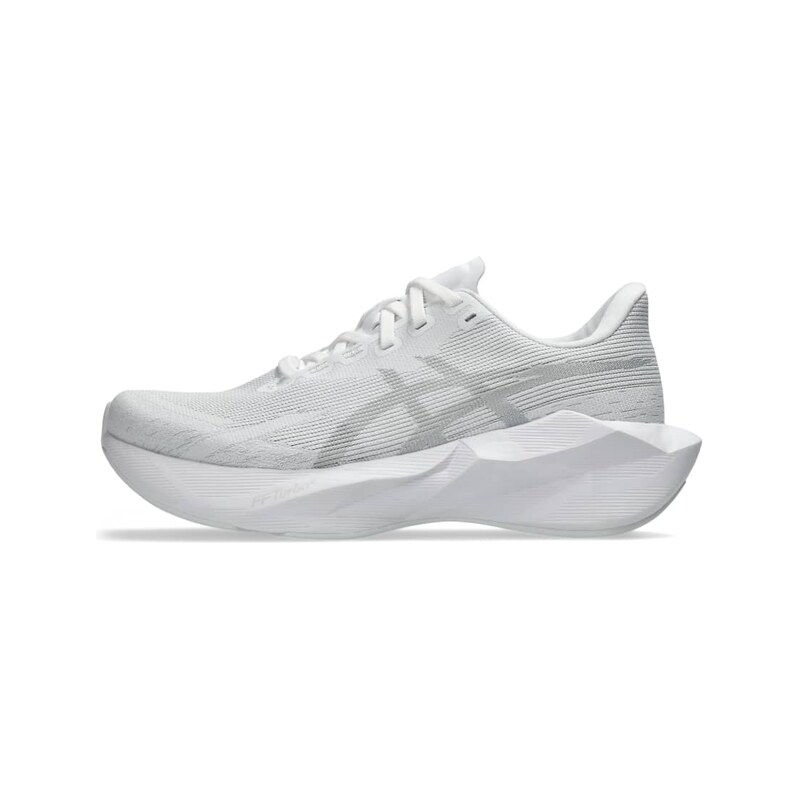 Asics Novablast 6 running trainers in triple white