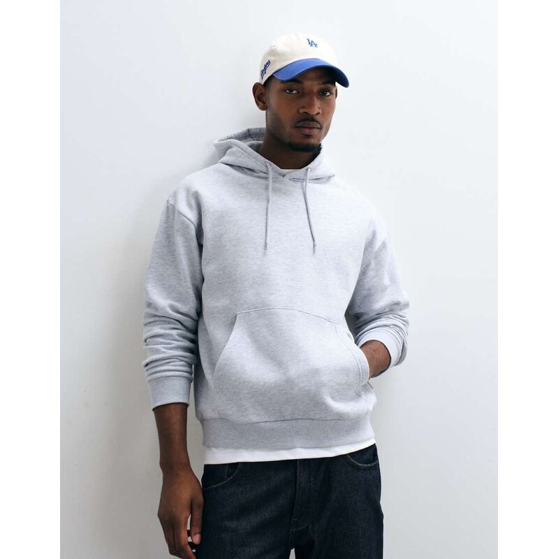 JJ Rebel front pocket hoodie in light grey