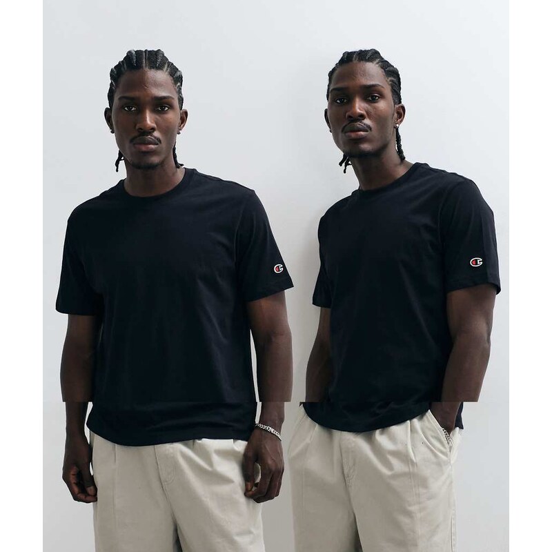 Champion Champion Core Heritage 2 pack t-shirt in black