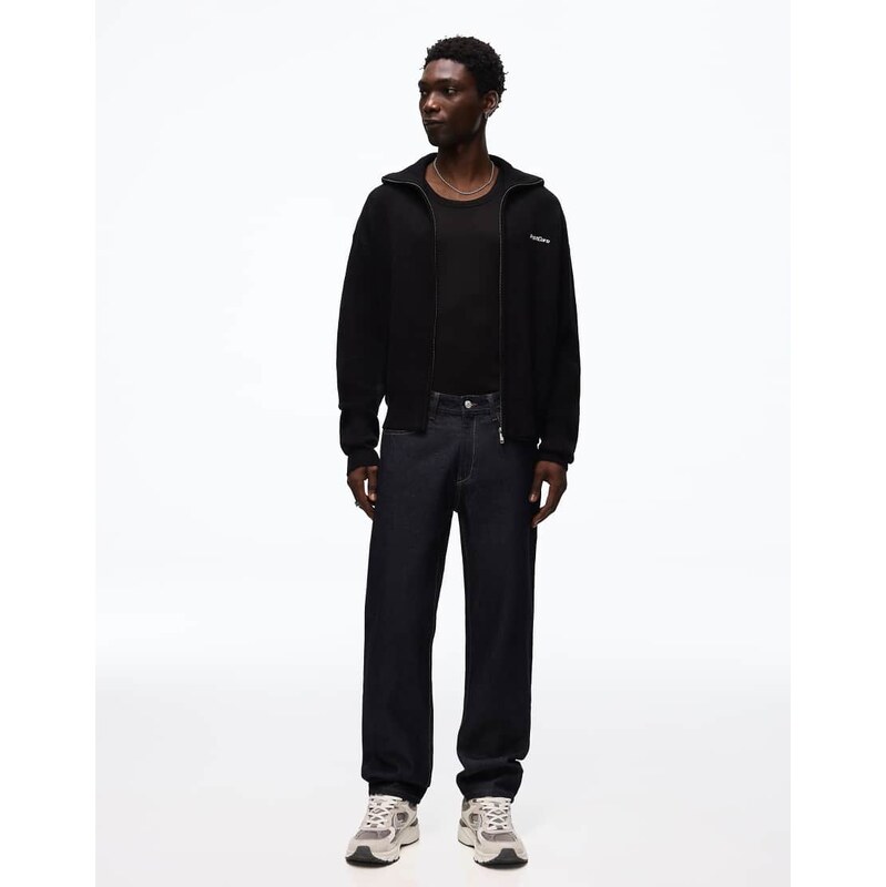 Bershka Straight-leg jeans in blue-Navy
