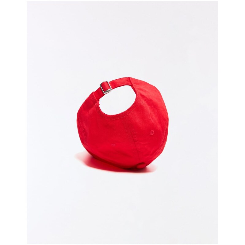 Bershka Embroidered cap in red