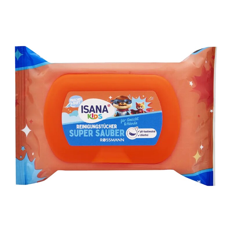 ISANA Kids Vlhčené ubrousky se svěží vůní 20 ks
