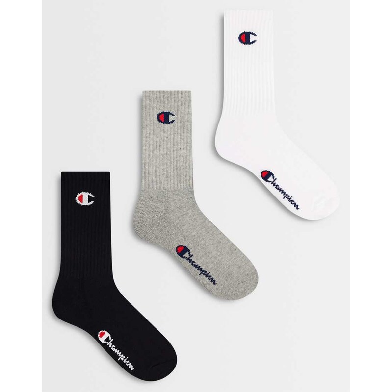 Champion Basics 3pk Crew Socks in multi